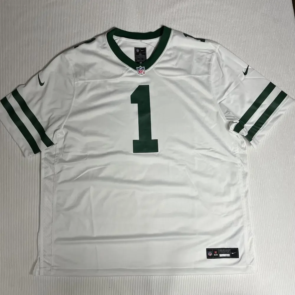 New York Jets Jersey Mens 3XL White NFL Football Sauce Gardner 1 Nike NWT